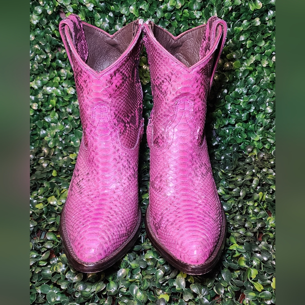 Exotic Python Western Booties - image 1